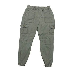 White House Black Market The Jogger Green Cargo Pockets Pants Sz 6